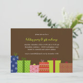 Uitnodiging van de prijzenswaardige Gifts Holiday (Staand voorkant)