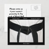 Uitnodiging van de Promotietest van de Zwarte Belt (Voorkant / Achterkant)