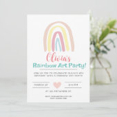 Uitnodiging van de Rainbow Birthday (Staand voorkant)