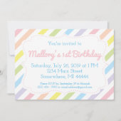 Uitnodiging van de Rainbow Birthday (Voorkant)