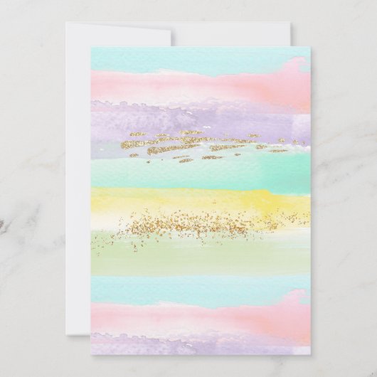 Uitnodiging van de Rainbow Birthday (Achterkant)