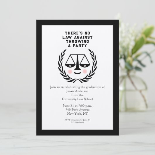 Uitnodiging van de rechtenstudiegroep (Staand voorkant)