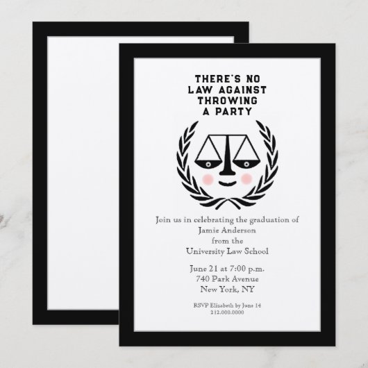 Uitnodiging van de rechtenstudiegroep (Voorkant / Achterkant)