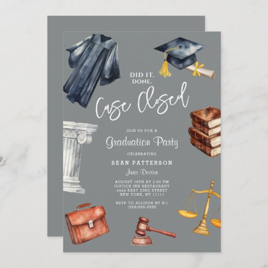 Uitnodiging van de rechtenstudiegroep (Voorkant / Achterkant)