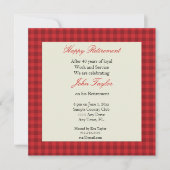 Uitnodiging van de Red Play Retirement Party (Voorkant)