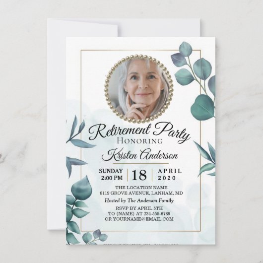 Uitnodiging van de regeringspartij Eucalyptus Gree (Voorkant)