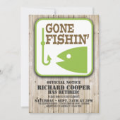 Uitnodiging van de regeringspartij Gone Fishing (Voorkant)