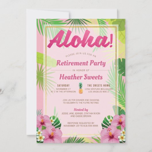 Uitnodiging van de regeringspartij Luau (Voorkant)