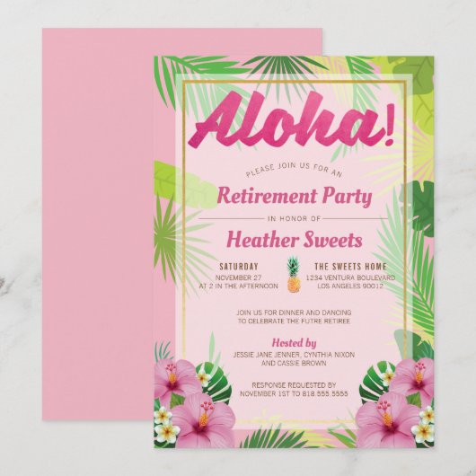 Uitnodiging van de regeringspartij Luau (Voorkant / Achterkant)