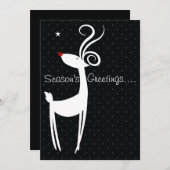 Uitnodiging van de rendierpartij van de Seizoenpar (Voorkant / Achterkant)