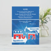 Uitnodiging van de Republikeinen en Democraten (Staand voorkant)