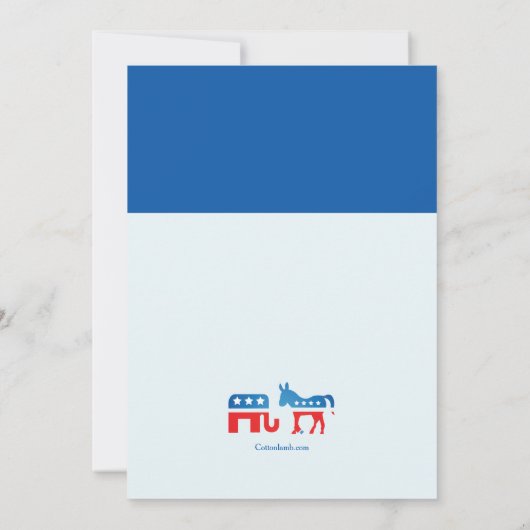 Uitnodiging van de Republikeinen en Democraten (Achterkant)