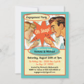 Uitnodiging van de Retro Engagement Party (Voorkant)