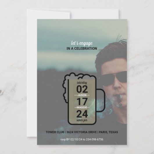 Uitnodiging van de Ringpartij van verloving (Achterkant)