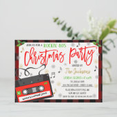 Uitnodiging van de Rockin Holiday Party van 80 (Staand voorkant)