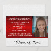 Uitnodiging van de Rode en Witte GraduPartij (Voorkant / Achterkant)