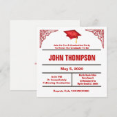 Uitnodiging van de Rode en Witte GraduPartij (Voorkant / Achterkant)