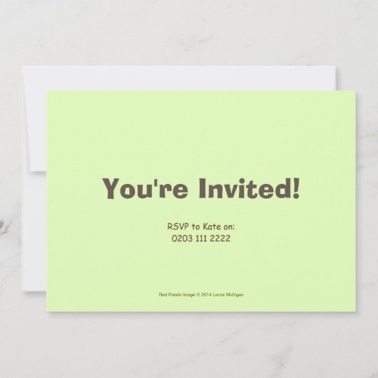 uitnodiging van de Rode Panda-partij (Achterkant)