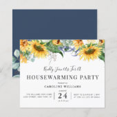 uitnodiging van de roemeense partij voor zonnebloe (Voorkant / Achterkant)