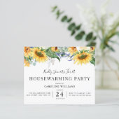 uitnodiging van de roemeense partij voor zonnebloe (Staand voorkant)