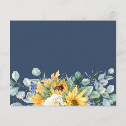 uitnodiging van de roemeense partij voor zonnebloe (Achterkant)