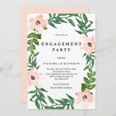 Uitnodiging van de Romantische Ingagement Party (Voorkant / Achterkant)