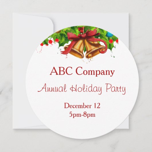 Uitnodiging van de Ronde Vakantie van het bedrijf (Voorkant)