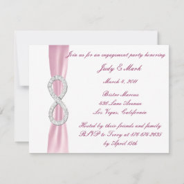 Uitnodiging van de roze Diamond Infinity Engagemen