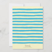 Uitnodiging van de roze- en blauwe autopartij (Achterkant)