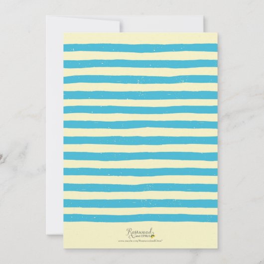 Uitnodiging van de roze- en blauwe autopartij (Achterkant)