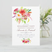 Uitnodiging van de Rustic Charm Engagement Party (Staand voorkant)