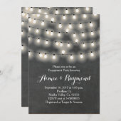 Uitnodiging van de Rustic Engagement Party van Cha (Voorkant / Achterkant)