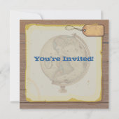 Uitnodiging van de  Rustische Bon Voyage Party (Achterkant)