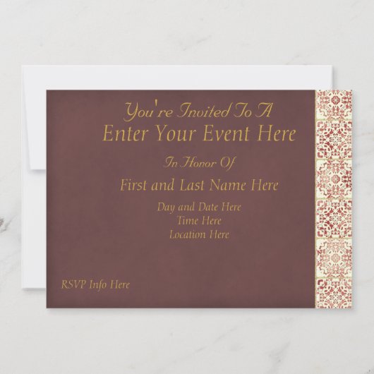 Uitnodiging van de Rustische Rode Partij (Achterkant)