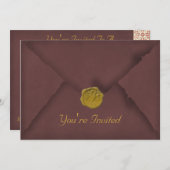 Uitnodiging van de Rustische Rode Partij (Voorkant / Achterkant)