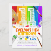 Uitnodiging van de schilderpartij, Art Birthday Pa (Voorkant)