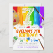 Uitnodiging van de schilderpartij, Art Birthday Pa (Voorkant)