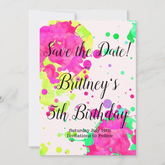 Uitnodiging van de schilderpartij, Kunstpartij, (Voorkant)