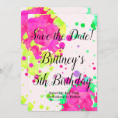 Uitnodiging van de schilderpartij, Kunstpartij, (Voorkant / Achterkant)