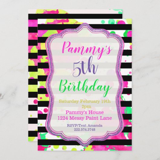 Uitnodiging van de schilderpartij, Kunstpartij, Ui (Voorkant / Achterkant)