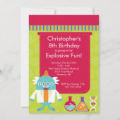 Uitnodiging van de Science Birthday Party (Voorkant)