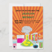 Uitnodiging van de Science Birthday Party (Voorkant)