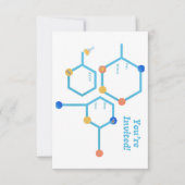 Uitnodiging van de Science Birthday Party (Voorkant)