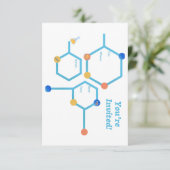 Uitnodiging van de Science Birthday Party (Staand voorkant)