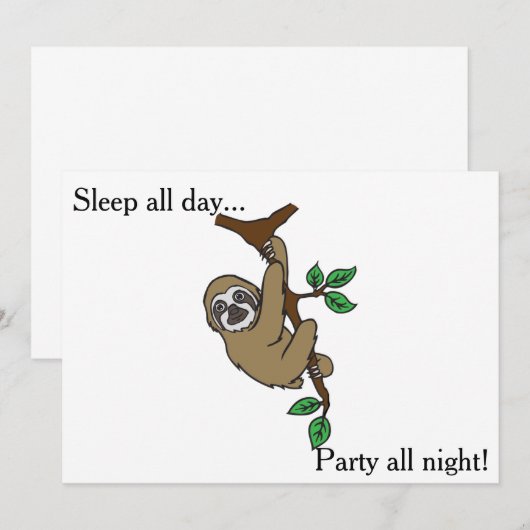 Uitnodiging van de Slotpartij (Voorkant / Achterkant)