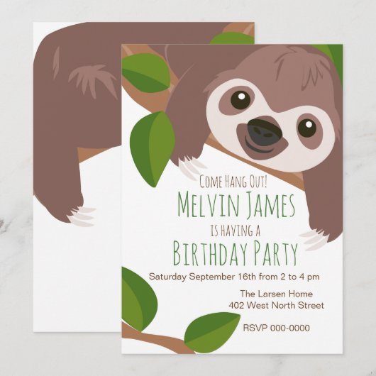 Uitnodiging van de Slotpartij (Voorkant / Achterkant)