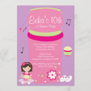 Uitnodiging van de Slumber-partij voor meisjes