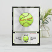 Uitnodiging van de Softball Field Pass Retirement  (Staand voorkant)
