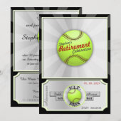 Uitnodiging van de Softball Field Pass Retirement (Voorkant / Achterkant)