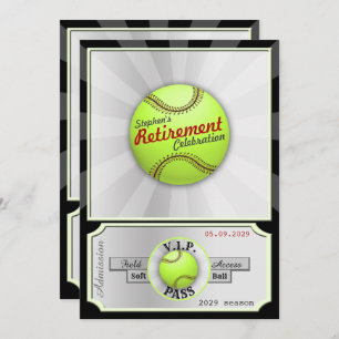 Uitnodiging van de Softball Field Pass Retirement 